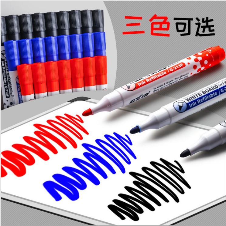 Wholesale Ink-Adding Whiteboard Marker Water-Based Erasable Marking Pen Large Whiteboard Marker Repeated Ink-Adding Whiteboard Marker