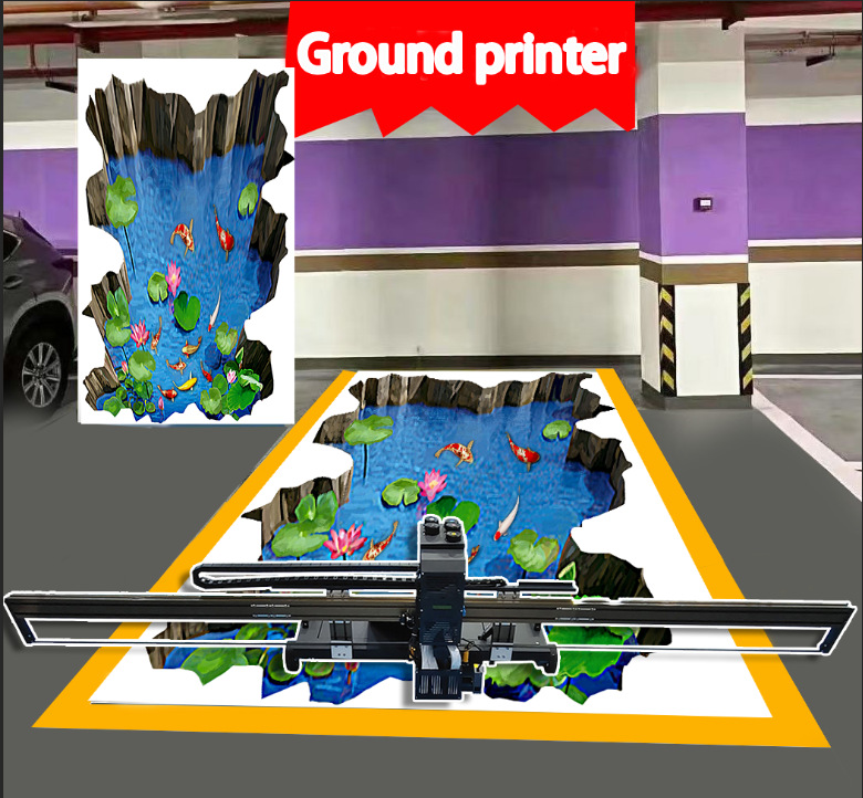 车位涂鸦机器全自动3d停车位涂鸦地面彩绘机厂家直销 地下车库专