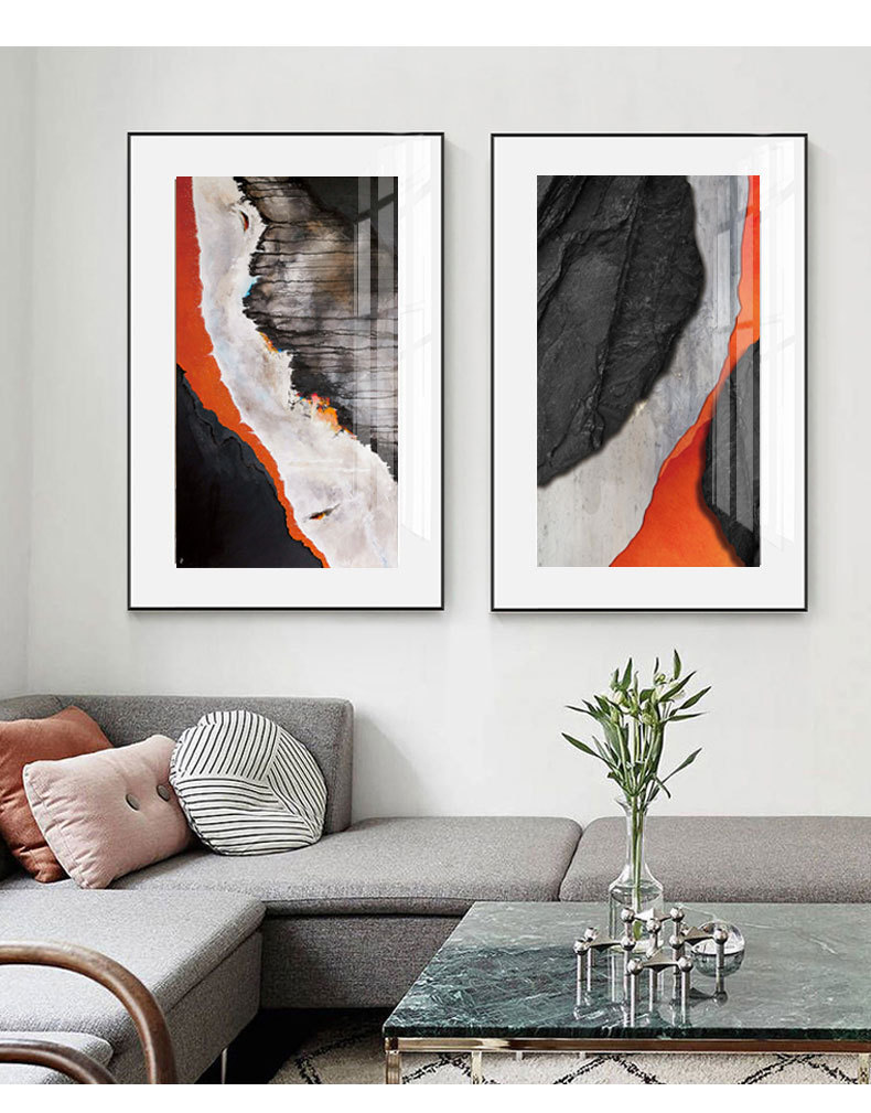 简约现代抽象油画玄关北欧美式装饰画卧室床头挂画沙发背景墙壁画