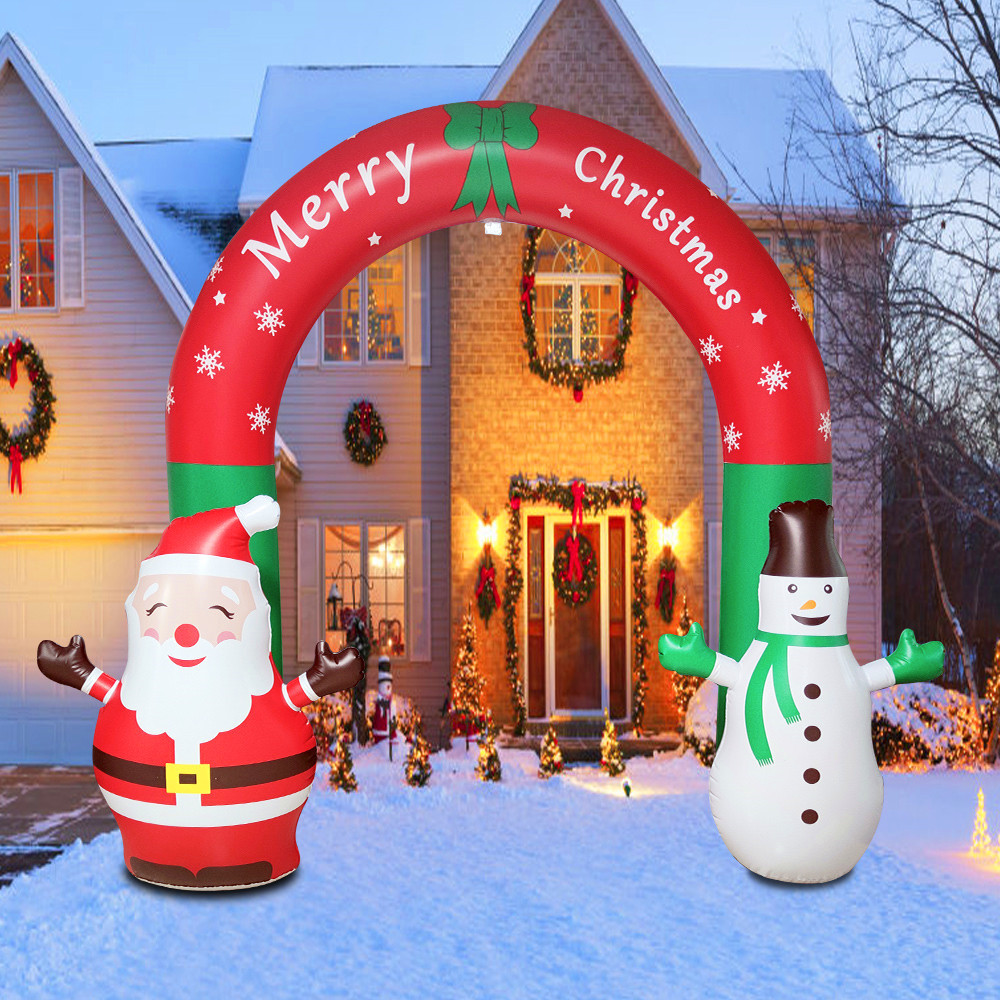 充气圣诞节拱门户外草坪套圈游戏儿童玩具发光圣诞树圣诞节装饰品