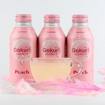 季节限定 日本进口三得力gokuri飘逸白桃子汁饮品水蜜桃果汁饮料