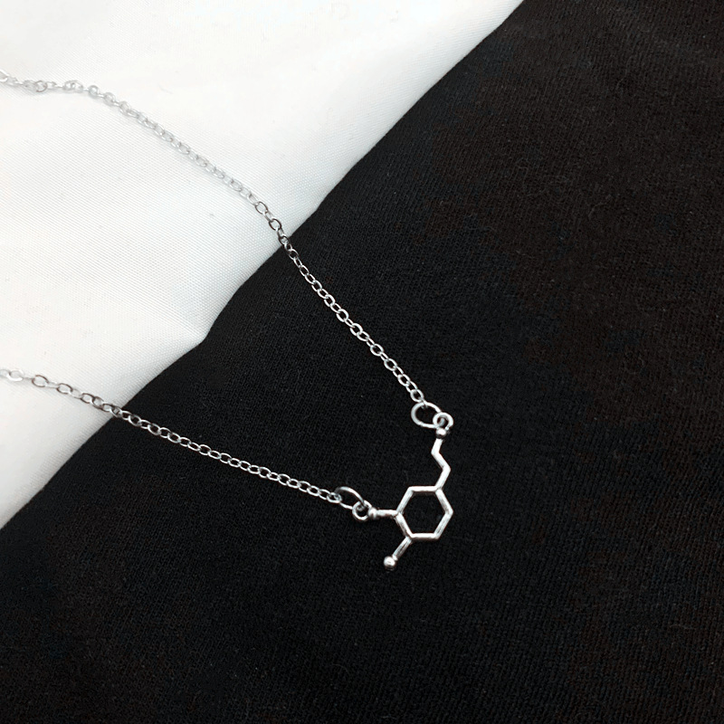 小红书同款化学公式多巴胺项链理科生情侣学生浪漫个性复古吊坠女