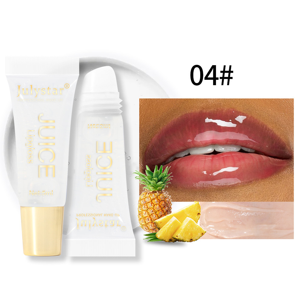 Julystar Beauty Natural Chi Long Bao Wet Mirror Lip Gloss Fruit Taste Toot Lip Moisturizing Water Light Lip Gloss