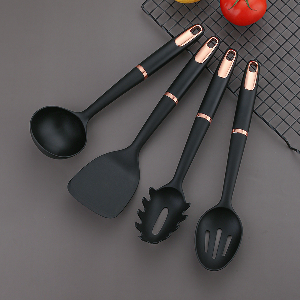 Kitchen Non-Stick Pan Kitchen Spatula Soup Spoon and Strainer Omelette Shovel Nylon Spatula Set Cooking Tools 9-Piece Set