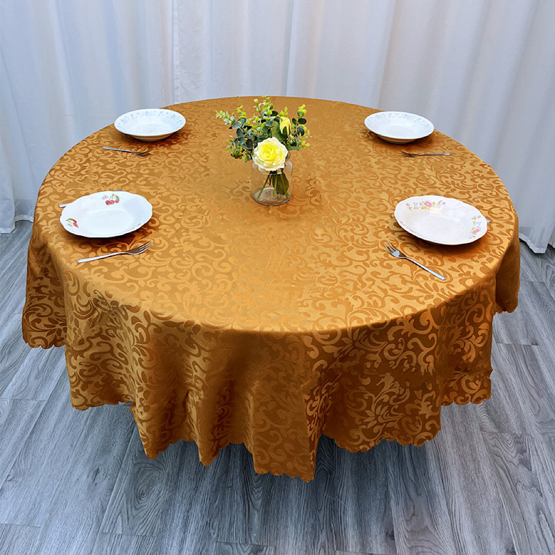 Hotel Tablecloth round Table Hotel Tablecloth round Household Coffee Table Fabric European Style Eight-Immortal Table Wedding Large round Table Table Cloth