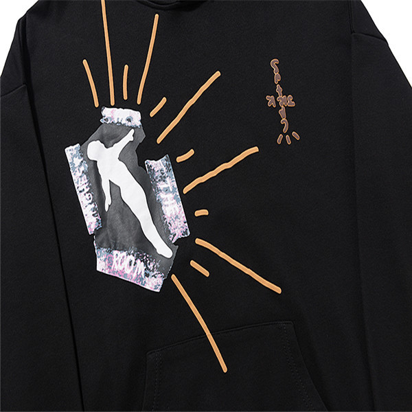 正确版travis scott火焰梯子嘻哈fog高街同款百搭ts卫衣帽衫外套