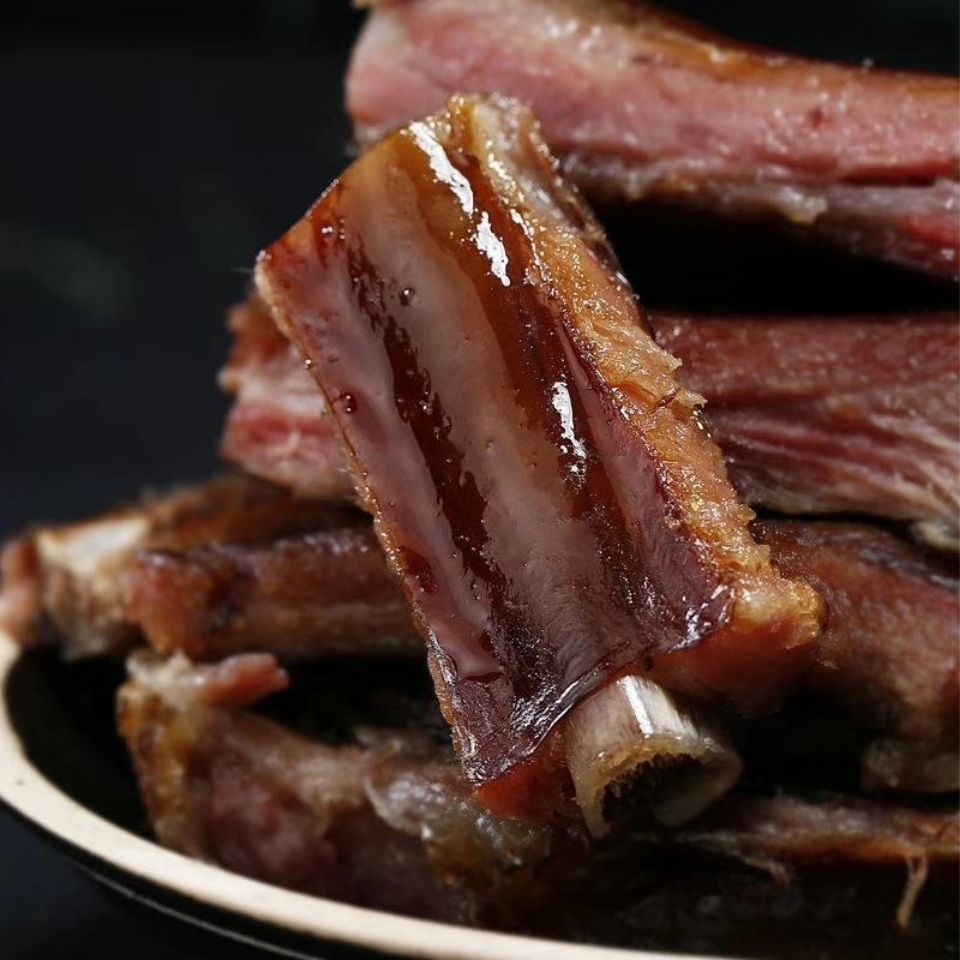 土黑猪腊排骨正宗柏丫烟熏排骨纯粮食猪肉四川特产一年土猪腊排骨