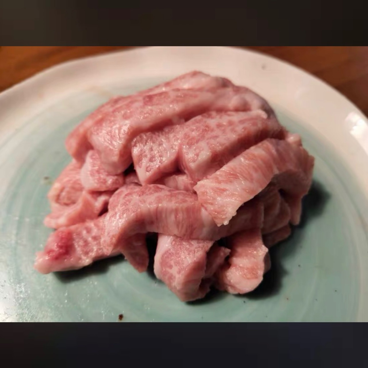 西班牙黑猪下巴肉下颚肉梅花肉心猪颈肉精修韩式烤肉雪花黑猪肉