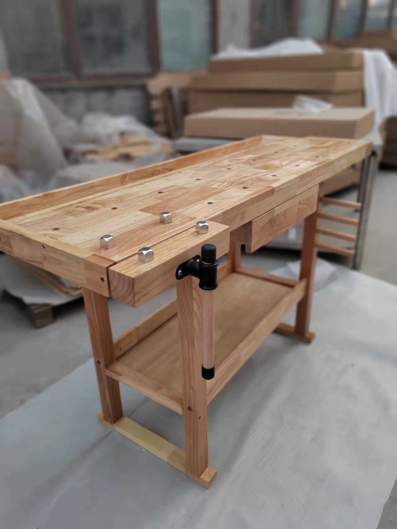 实木橡胶木木工桌,工作台,操作台