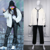 Yang Mi New Year's Eve Dress rehearsal Same item suit black PU Leather pants white Plush coat thickening keep warm Cotton Yang Mi New Year's Eve Dress rehearsal Same item suit black PU Leather pants white Plush coat thickening keep warm Cotton