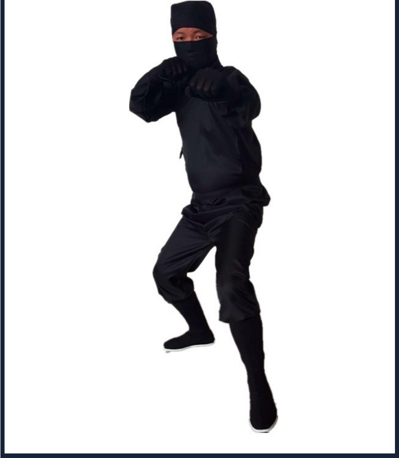 古装夜行衣蒙面服武侠盗贼土匪勇士刺客服忍者男女黑衣人演出服装