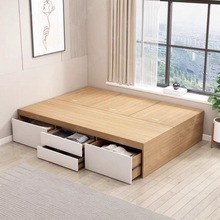 榻榻米床多功能小户型高箱落地储物双人床日式现代简约收纳床