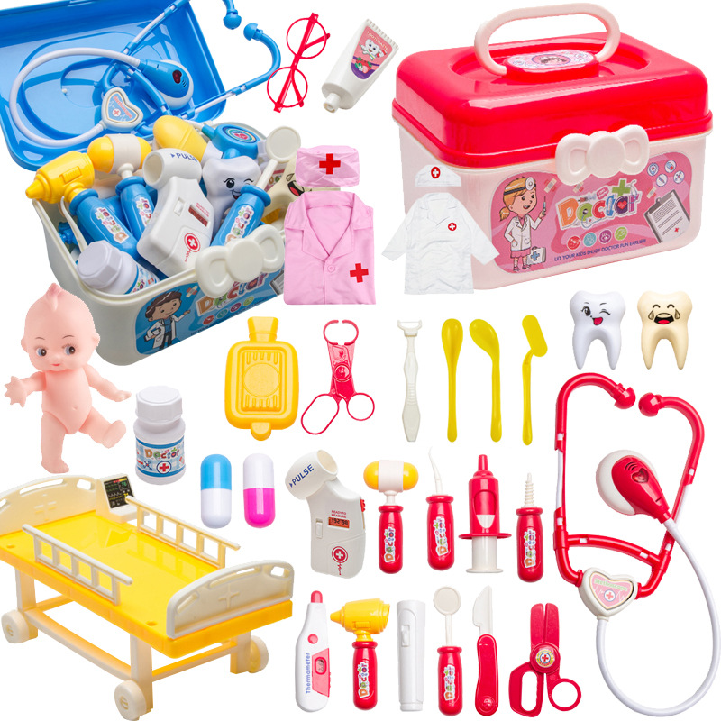 Factory Children's Doctor Toy Set Girl Simulation Nurse Stethoscope Injection Play House Medical Toolbox