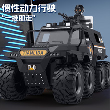 男孩3-6岁儿童越野车警车玩具合金仿真超大号警察公安小汽车模型