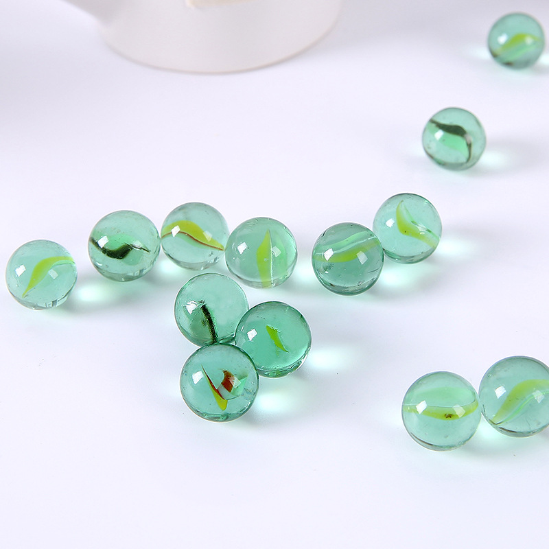 14mm玻璃球弹珠儿童游戏机玻璃珠子25mm彩色小弹珠水晶球玩具玻珠