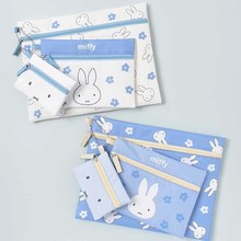 日本新款正品 miffy米菲兔 拉链收纳袋化妆包收纳包大中小三只装