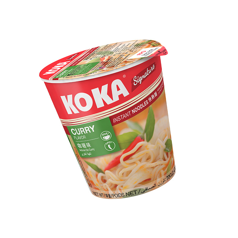 全国总代新加坡进口方便面koka可口快熟面杯装70g多口味可选