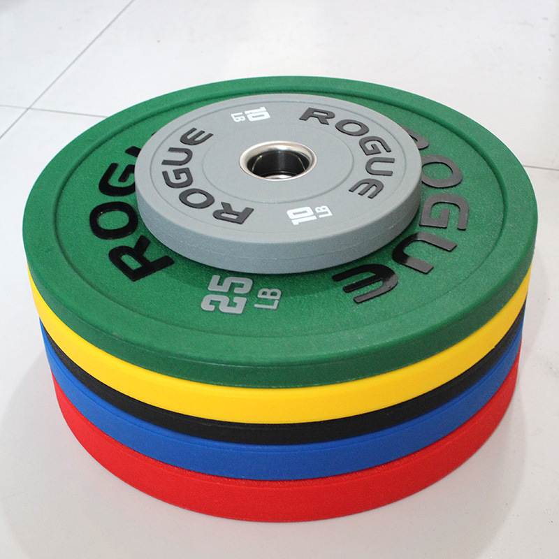 cpu全胶竞技杠铃片彩色杠铃片竞赛竞技杠铃片定logo健身器材