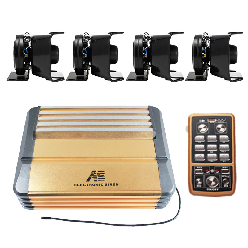 源头工厂:开道车载警笛警报器800w汽车报警器高音喇叭s8n-2-mp3