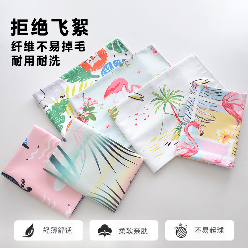 双面绒浴巾超细纤维吸水速干沙滩瑜伽运动毛巾游泳沙滩巾跨境定制