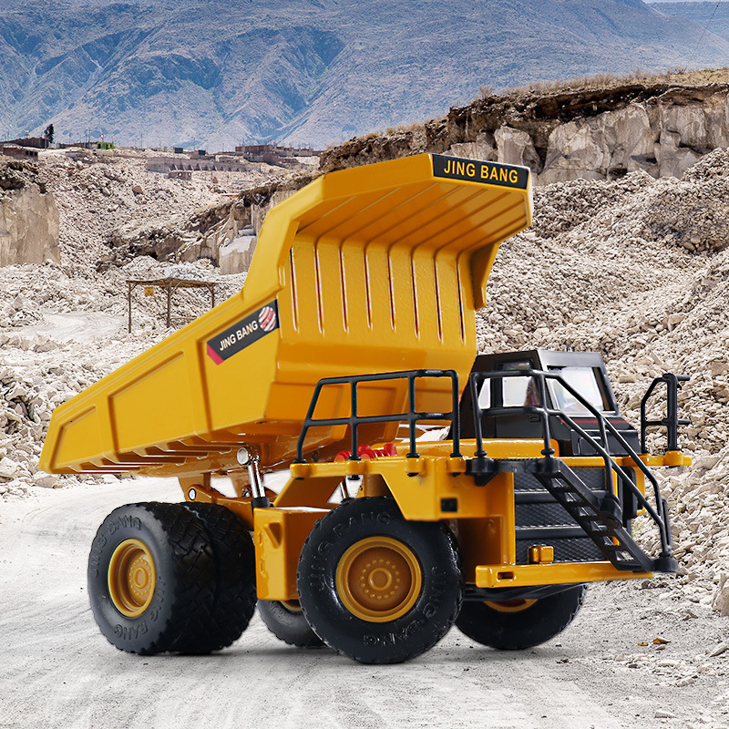 精邦1:60合金矿山运输车 翻斗自卸卡车 渣土运输车 工程车玩具车