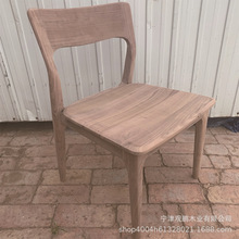 北美黑胡桃木餐椅白蜡木餐椅现代简约家用现代轻奢黑胡桃实木椅子