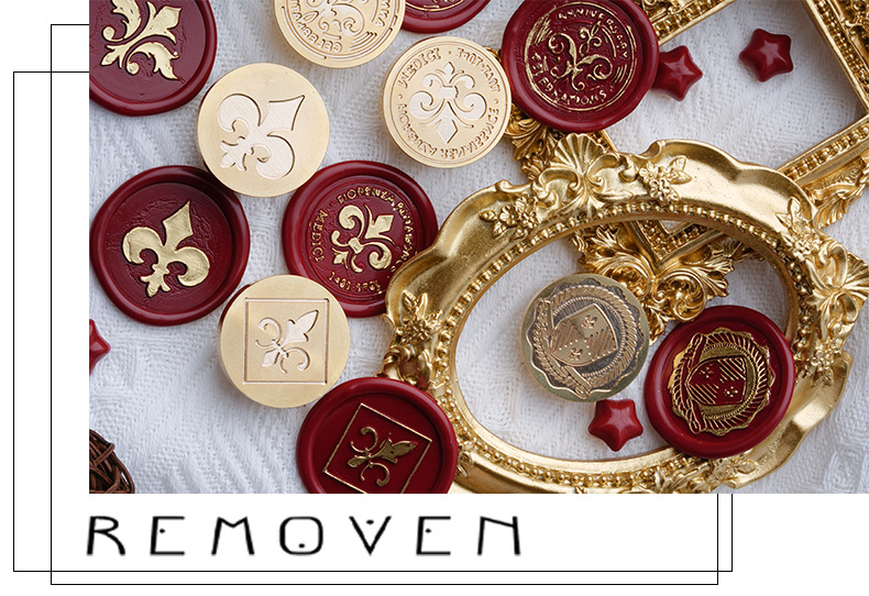 复古火漆印章原创鸢尾花系列学生手账diy装饰火蜡印信封请柬封印