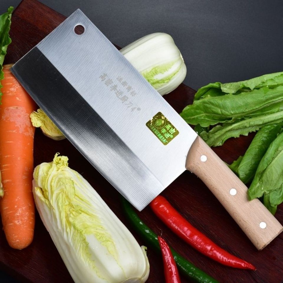 山东高密李进菜刀桑刀免磨家用切肉切片丝厨师专用包邮