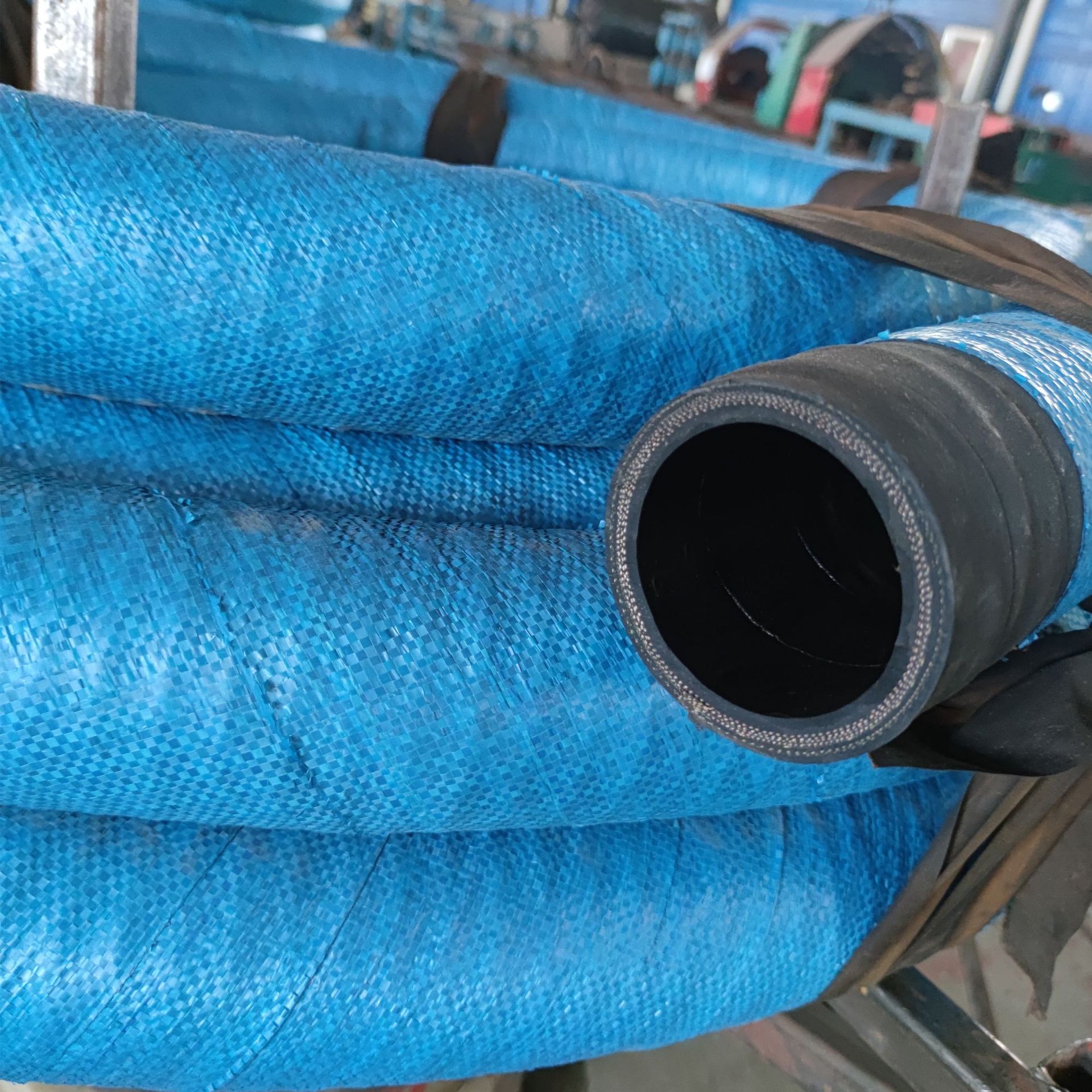 低压加布橡胶管输水胶管耐酸碱编织线层dn25-150口径可配法兰