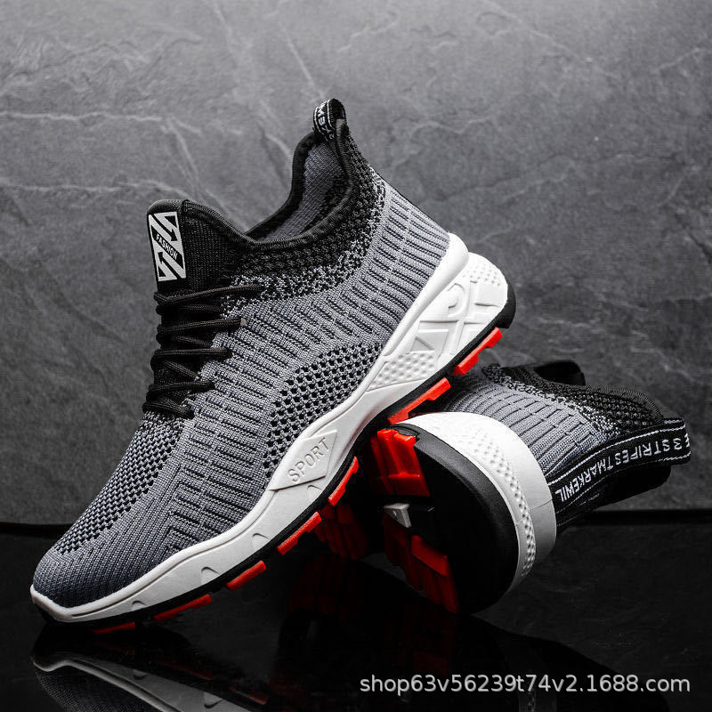 2021 New Spring Men's Shoes Sneaker Versatile Casual Fashion Shoes Breathable Mesh Non-Slip Running Shoes Travel Shoes