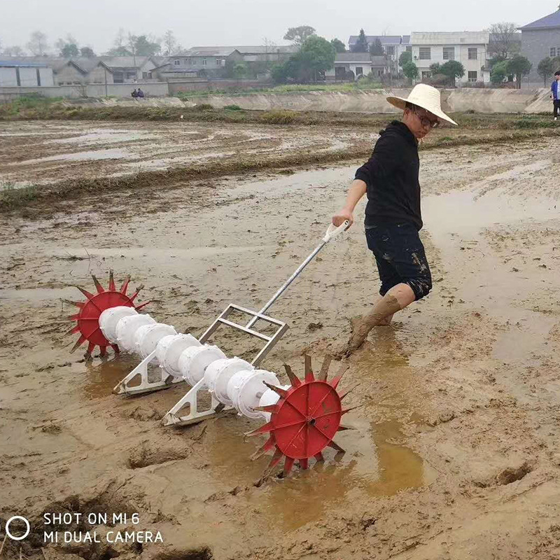 10行水稻种子直播机 8行水稻点播机手拉水稻穴播机