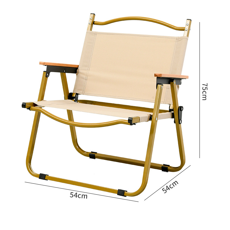 Outdoor Folding Chair Portable Sketch Beach Chair Camping Chair Kermit Chair Iron Alloy Fishing Stool Camping Chair
