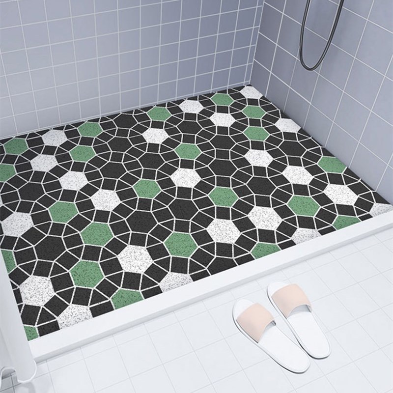 Bathroom Bathroom Non-Slip Mat Mesh Bottom Wire Ring Floor Mat Permeable Shower Room Toilet Floor Mat Hollow-out Full Cover Drop-Resistant