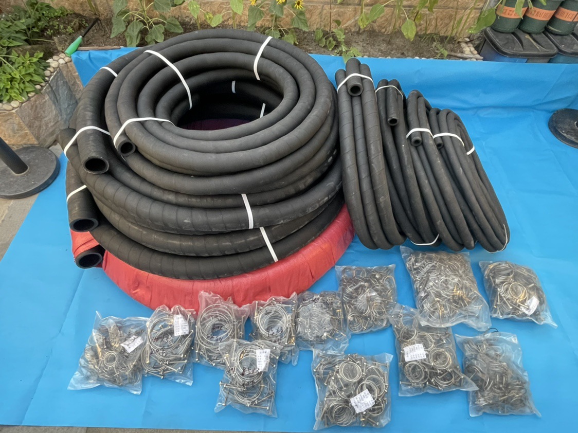黑色高压夹布胶管农业灌溉6分1寸输水橡胶管抽水管穿线软管蛇皮管