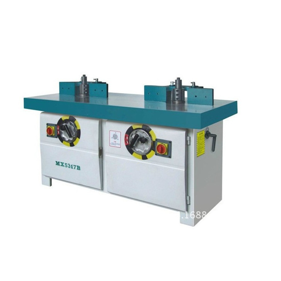 立式双轴木工铣床mx5317双头立铣仿形铣床高速木材修边机铣边机