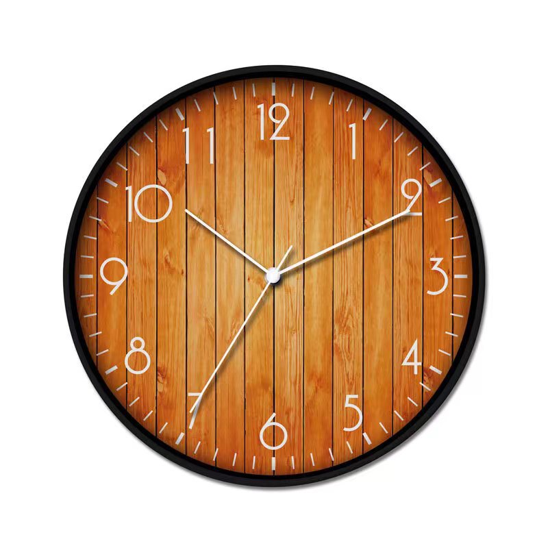Wholesale Custom Fashion Simple Living Room Wall Clock, 12 Inch Living Room Quartz Clock Mute Household Clock Wall Watch