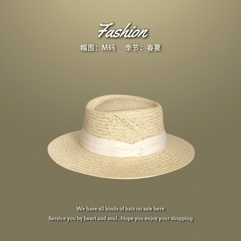 Straw Hat Collection! Beach Hat New Sun Hat French Face Cover Sun Hat Sun Hat Seaside Photograph Female Summer