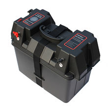 通用多功能电池盒 蓄电池收纳盒 户外电瓶盒带USB车载点烟器插口