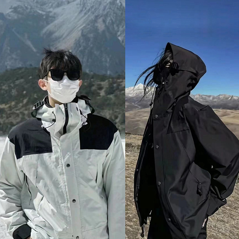 正确版1990美版tnf北脸冲锋衣旅游防水防风保暖三合一情侣登山服