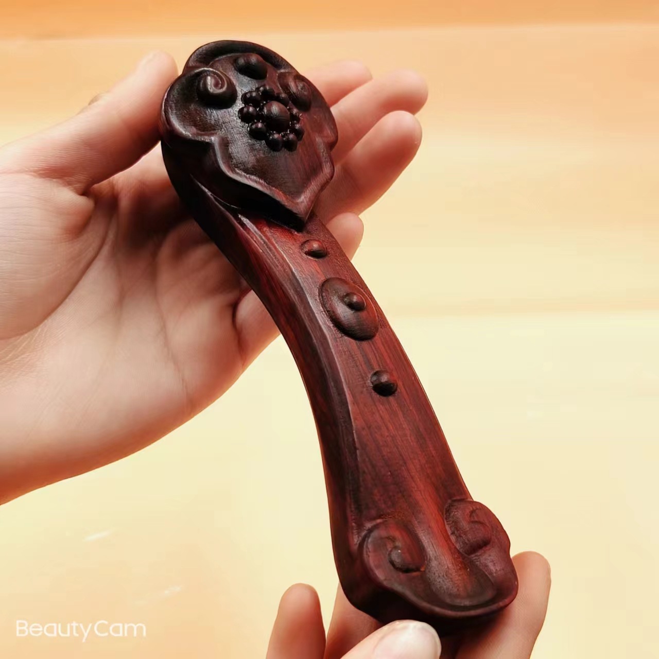 紫檀木木雕如意大如意原色宽5长14厘米无漆-阿里巴巴