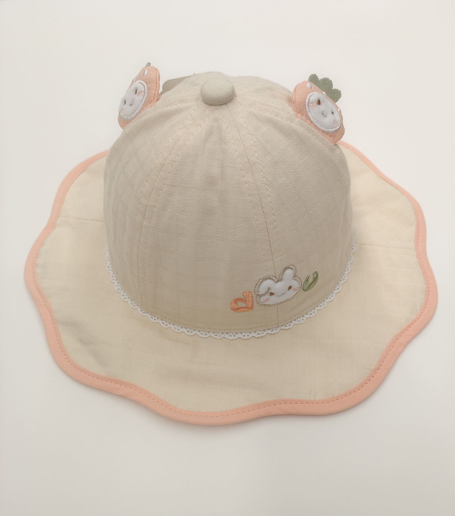 Bucket Hat Children's Hat Dudula Sun Hat Baby Girl Sun Protection Hat Happy Bunny Bucket Hat