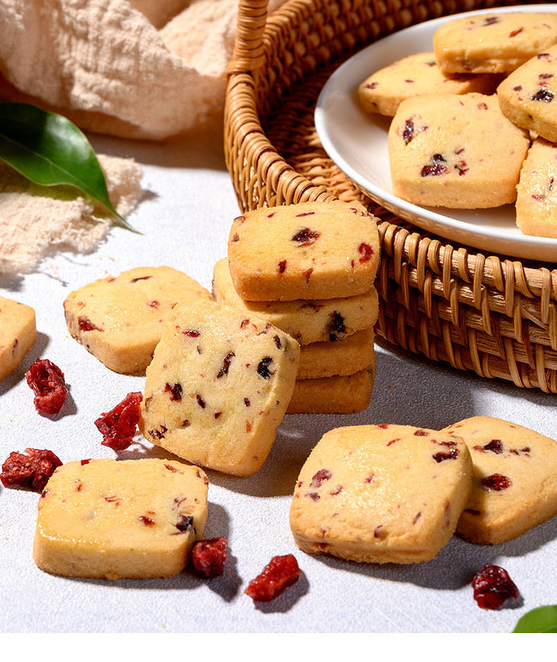 卜珂蔓越莓味曲奇饼干200g 多口味可选年货饼干网红零食 微商代理