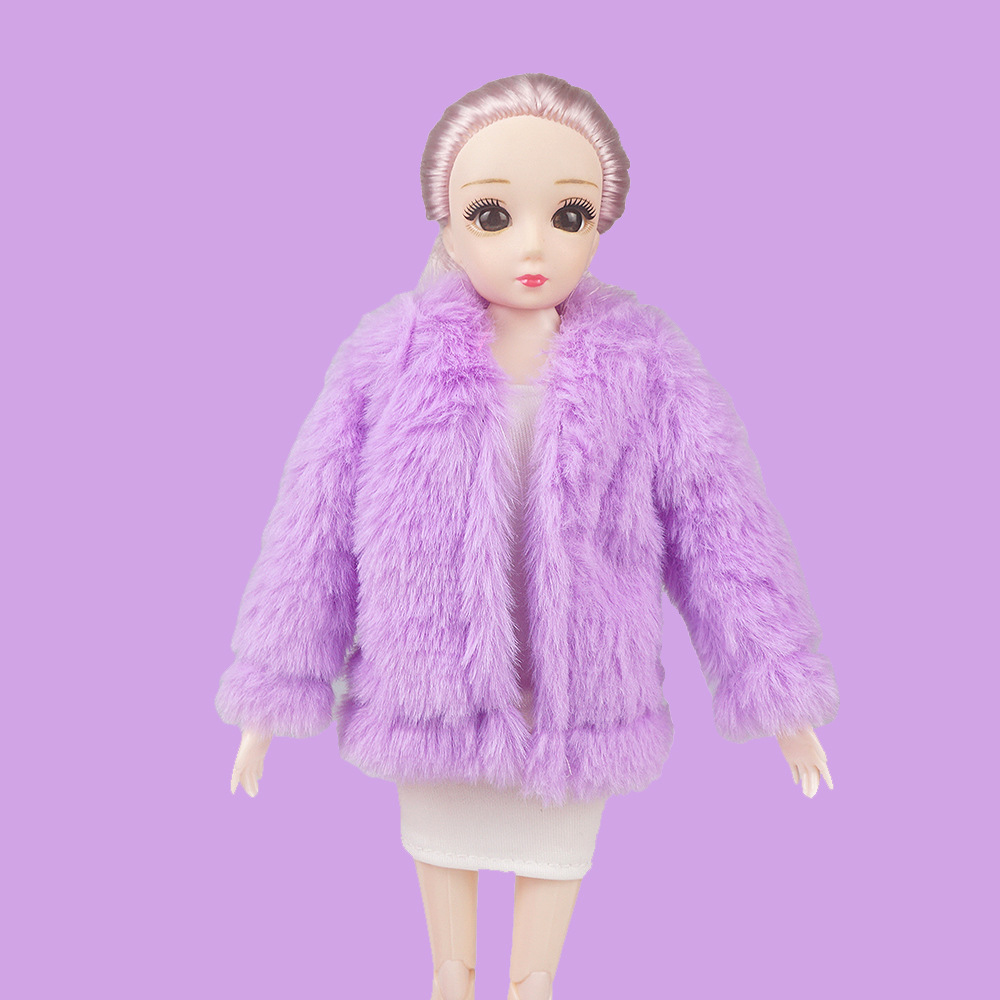 可怡芭比娃娃30厘米玩偶冬装毛衣外套包包围巾配件玩具现货