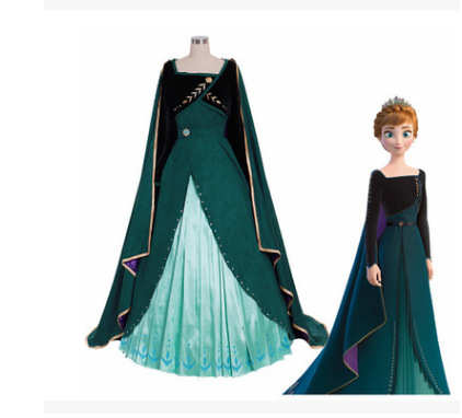 雪之女王安娜皇冠舞会礼服冰公主安娜·艾尔莎公主裙