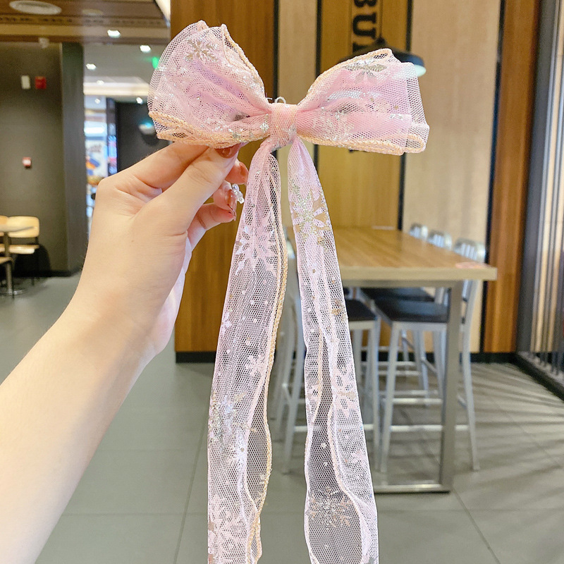 超仙丝巾发带女ins可爱蝴蝶结头饰儿童马尾绑发夏季薄款丝带发饰