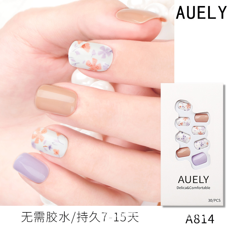 2023 Foreign Trade Exclusive for Nail Tips Wholesale Wearable Nail Stickers Wear Soft Armor 30 Pieces Wholesale