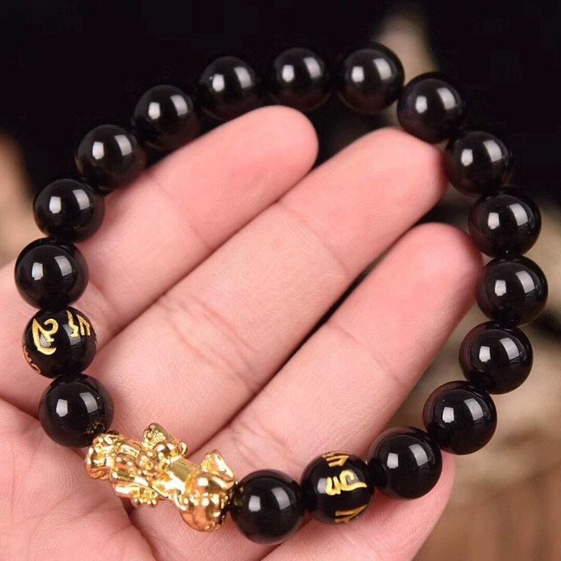 新款黑曜石貔鳅珠本命年貔裘送礼佳品貔貅手链-阿里巴巴