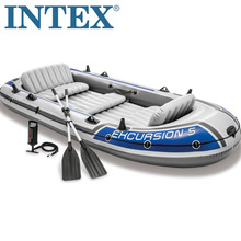 INTEX 68325 五人6人充气船橡皮船冲锋舟皮划艇充气筏钓鱼船
