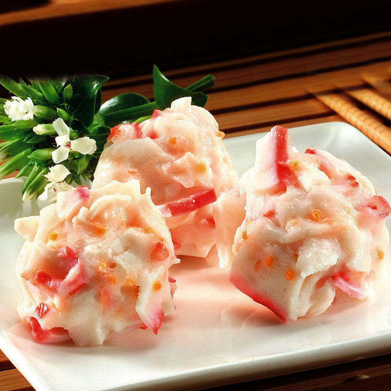 丸子鱼籽龙虾丸冷冻龙虾球关东煮麻辣烫火锅食材龙虾海鲜虾肉丸厂