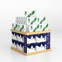 超市货架牛奶堆头展示架促销台展示台礼品饮料陈列架钢木加厚地堆
